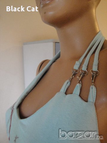 Атрактивен светлотюркоазен дамски потник / топ, дамска блуза /тениска без ръкави,ръкав,дамско бюстие, снимка 7 - Потници - 8501020