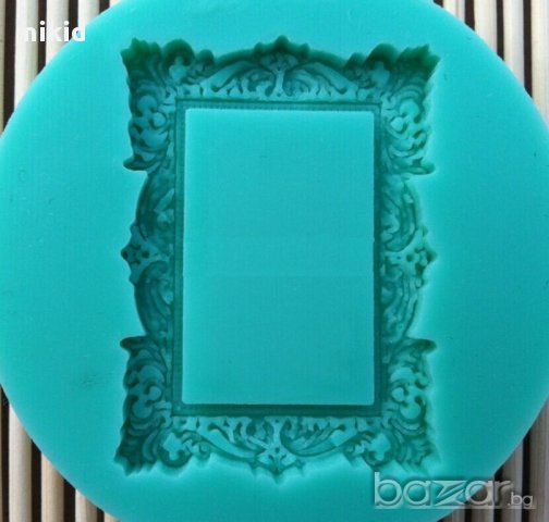 ретро фото рамка снимка правоъгълна декор торта украса силиконов молд форма отливка калъп, снимка 3 - Форми - 11208787