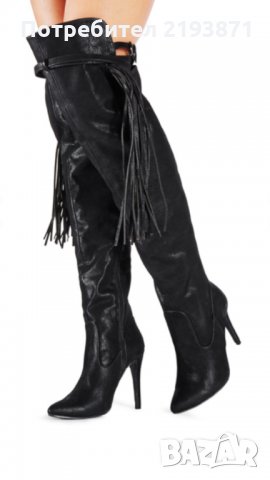 Чизми ботуши над коляното JustFab номер 37, снимка 11 - Дамски ботуши - 24324771
