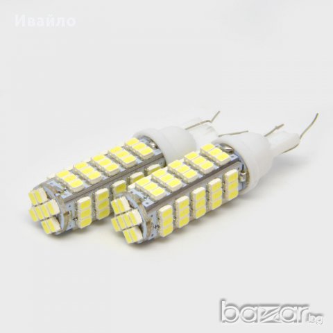 Диодни габаритни крушки с 68 диода /габарити/ T10 68led 3014 Smd 12v светлини фарове, снимка 3 - Аксесоари и консумативи - 8798954
