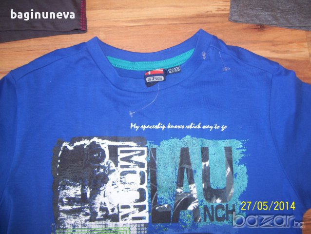 Нова детска маркова синя тениска на И-бой -122-128 размер , снимка 4 - Детски тениски и потници - 8584195