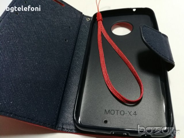 Motorola Moto X4 калъф тип тефтер със силиконово легло, снимка 6 - Калъфи, кейсове - 20224639