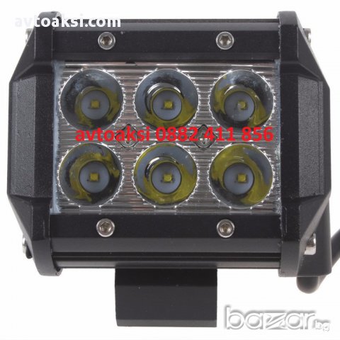 LED Bar с 6 мощни диода 18w- 12/24v цена за 1бр нови