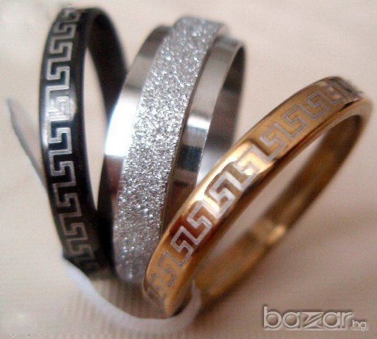 3 в 1 трицветен стоманен пръстен 5 лв., снимка 4 - Пръстени - 6734905