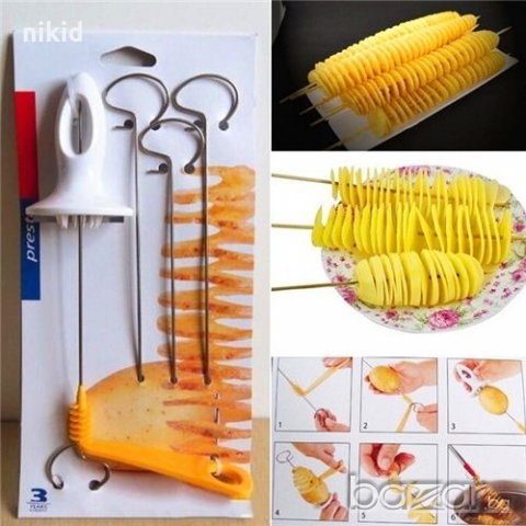 сет уред за Торнадо чипс спирала на шиш Tornado Potato Spiral , снимка 2 - Кухненски принадлежности - 19042939