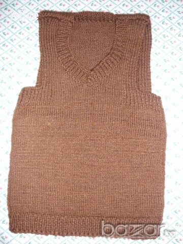 Ново плетено пуловерче, кафяво - ръст до 110 см, снимка 2 - Други - 19992577