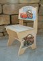 дървен детски рисуван стол, снимка 11
