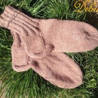 Плетени чорапи ,,Мека топлина в бежово", снимка 4 - Други - 23759987