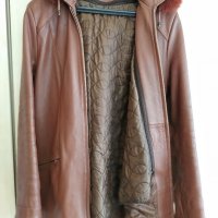 Продавам дамско яке от естествена кожа със сваляща се качулка от лисица, снимка 3 - Якета - 24485031