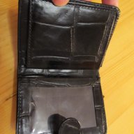 Красиво черно портмоне от дебела телешка кожа с много деления , снимка 3 - Портфейли, портмонета - 14062412