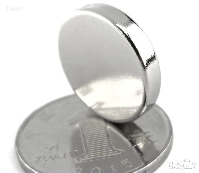 Неодимови магнити 20ммх5мм N50 Неодимов магнит magniti neodimov magnit, снимка 1