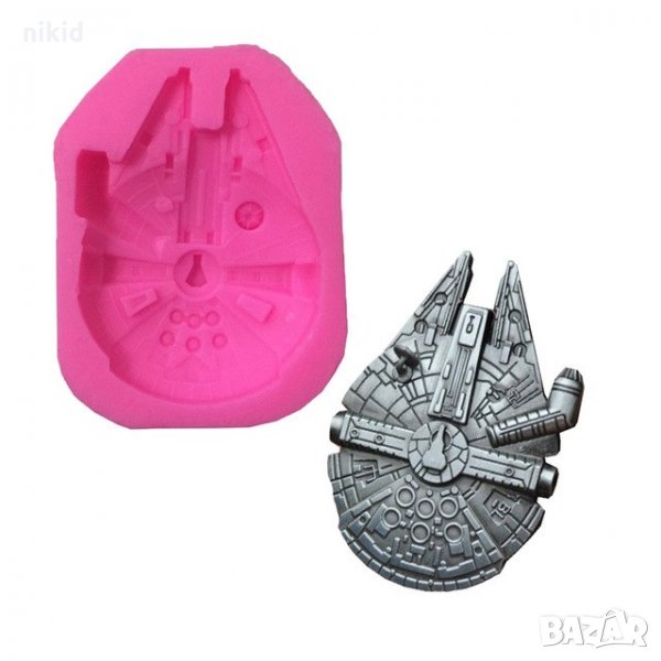 Star Wars Междузвездни войни Космически Кораб голям силиконов молд форма декорация фондан шоколад , снимка 1