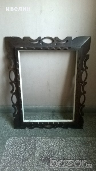 ажурна дървена рамка с подрамка, снимка 1