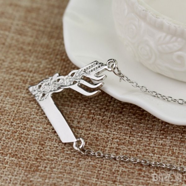 🔱🚢💪 Колие Викингски медальон с Антично Нортично "V" Лого, снимка 1