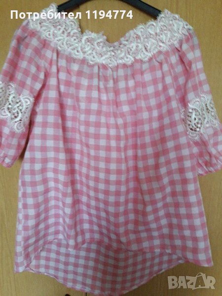 Дамска блуза с дантела, снимка 1