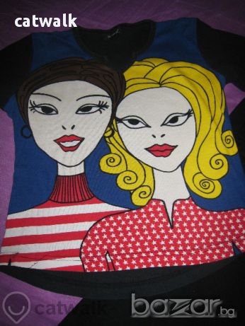 Готин сет от черен панталон, потниче и блузка Мадонна, снимка 5 - Панталони - 12959851