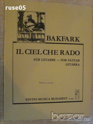 Книга "IL CIEL CHE RADO-Gitárra-VALENTINUS BAKFARK" - 4 стр.