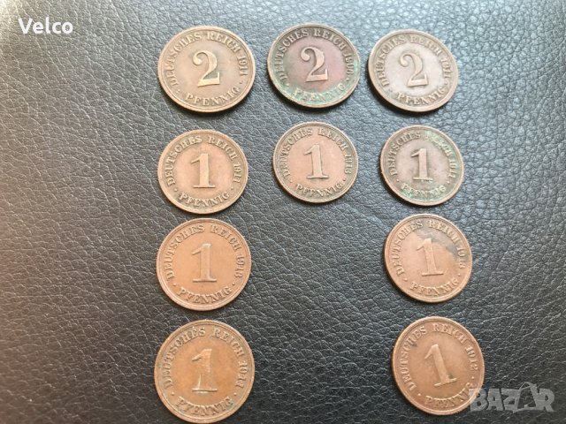 10 бр. монети германиа 1/2 пфенинга 1906/ от1911 /1914 г., снимка 3 - Колекции - 21581680