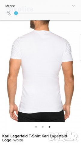  Оригинална тениска Karl Lagerfeld. Черна-L Бяла-XL , снимка 5 - Тениски - 25304909