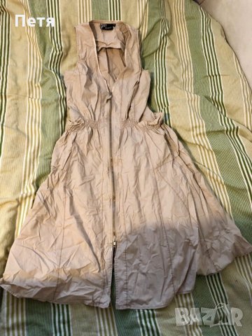 Дамска бежова рокля, снимка 1 - Рокли - 24854170