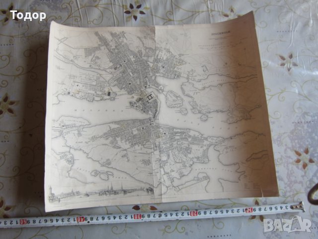 Стара карта Стокхолм 1836, снимка 1 - Колекции - 25432967