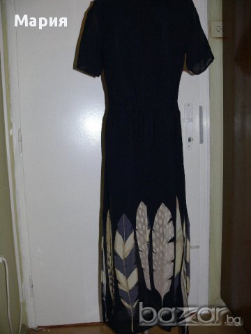 Тъмно синя официална дълга рокля , снимка 3 - Рокли - 12704534