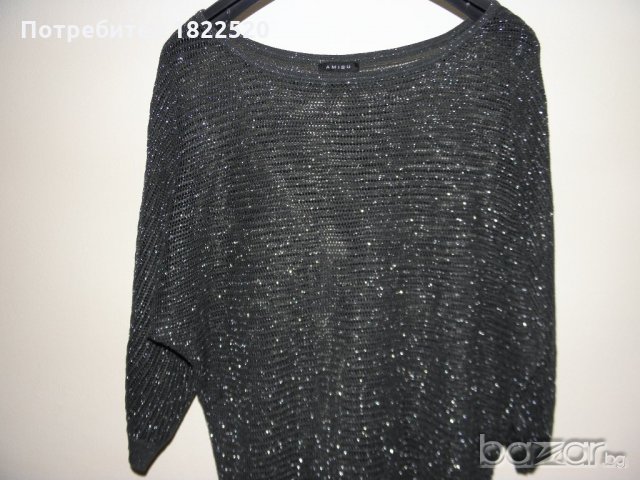 Сива ефектна блуза, снимка 2 - Блузи с дълъг ръкав и пуловери - 19918076