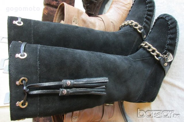 АРИСТОКРАТИЧНИ дамски ботуши, ОГРАНИЧЕНА СЕРИЯ, LIMITED EDITION Juicy Couture Gold original, 38 - 39, снимка 13 - Дамски ботуши - 20294530
