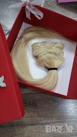 Естествена коса + кутия подарък , снимка 5 - Аксесоари за коса - 21802847