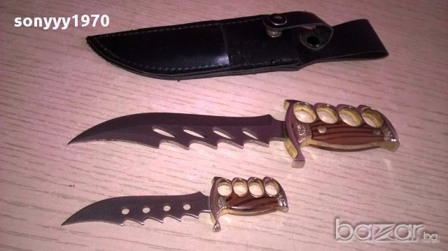 немски ножове в кания 17см с канията-внос швеицария, снимка 17 - Антикварни и старинни предмети - 18040006