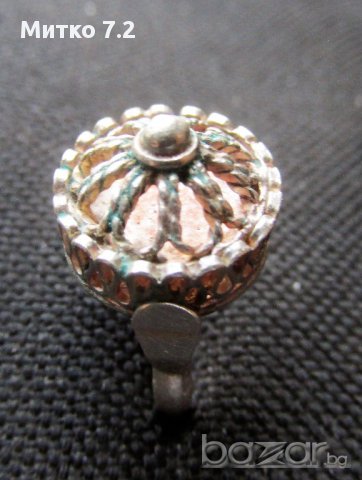 Старинен сребърен пръстен  - 2, снимка 7 - Пръстени - 17225565