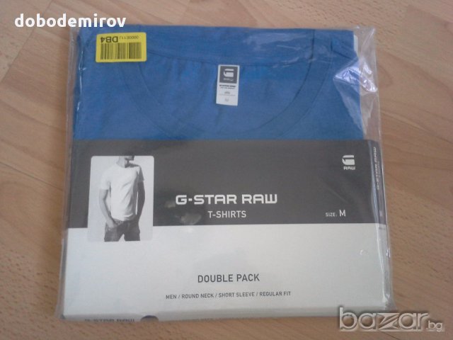 Нови тениски 2 броя пакет G star Raw T-shirt double pack, оригинал, снимка 6 - Тениски - 13610360