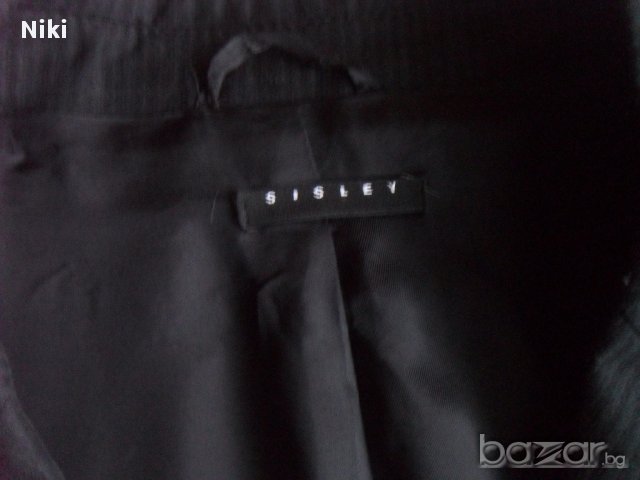 Черно мъжко сако Сисли, снимка 3 - Сака - 11657279