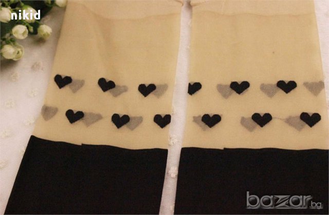 сърца Свети Валентин  дамски чорапогащник , снимка 3 - Бельо - 17199634