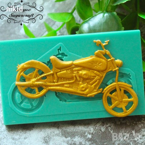 Мотор Мотоциклет силиконов молд форма за декорация торта фондан шоколад и др