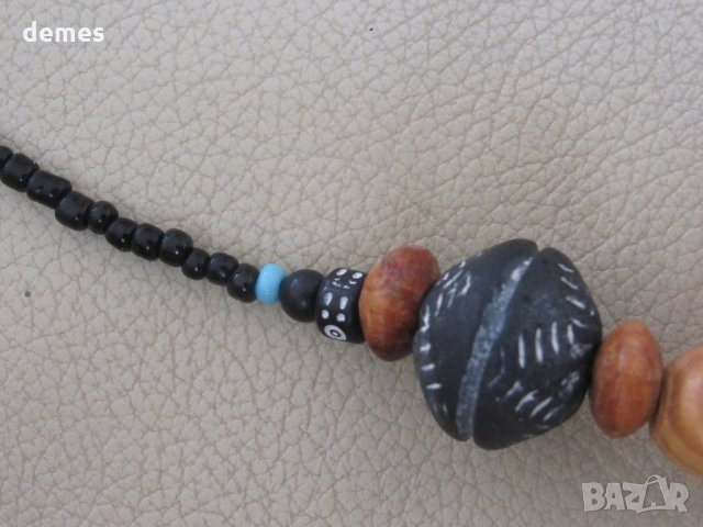 Колие с африкански мотиви в гръндж стил-9, снимка 6 - Колиета, медальони, синджири - 23521435