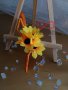 Сватбени бутониери - бутониера за ревер слънчогледи и жито, снимка 1 - Сватбени аксесоари - 15549245