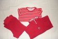 Страхотен червен анцунг + блузка подарък, снимка 1 - Бебешки блузки - 11365787