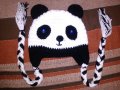 Нова ръчно плетена шапка, бебешка, панда, handmade, снимка 1 - Бебешки шапки - 21091810