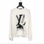 Мъжка блуза LV Louis Vuitton Peace and Love в бяло дълъг ръкав