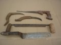 Старинни инструменти: трион, стъргало, цигански поялник, чукче, керпеден, ножици, снимка 3