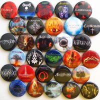 Значки на различни Doom и Death Metal банди, снимка 1 - Други ценни предмети - 24867993