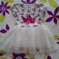 Детска рокля корона 80см, снимка 2 - Бебешки рокли - 13946556