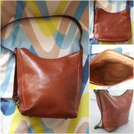 MUSKA - кафява чанта от естествена кожа, снимка 3 - Чанти - 17666759