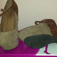 НОВИ-Обувки на платформа от велур, снимка 3 - Сандали - 18264385