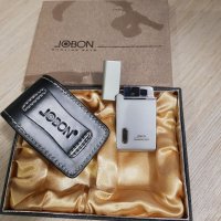 Уникален комплект - газова запалка Jobon + кожен калъв / чисто нова с кутия, снимка 3 - Запалки - 23708241