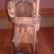 Дърворезба-човек с торба-35/13/10см-внос швеицария, снимка 5 - Антикварни и старинни предмети - 14246757