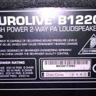 ПРОФИ-Behringer eurolive b1220 high power-200w/8ohms-внос швеицария, снимка 8 - Тонколони - 13049236