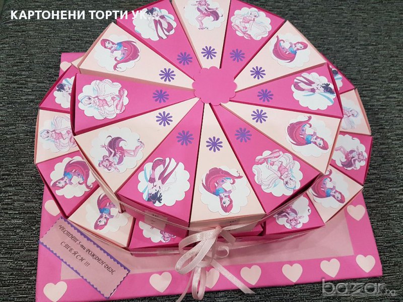 Картонена торта  с Winx, снимка 1