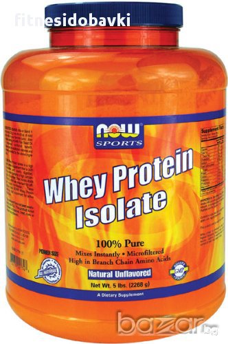 NOW Whey Protein Isolate, 2268 грама, снимка 1